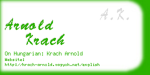 arnold krach business card